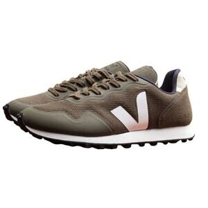 Veja Men's Athletic Shoes in Olive and White